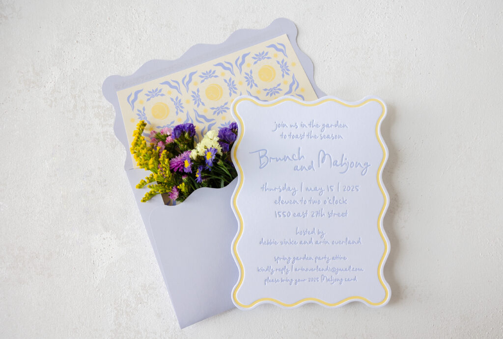 Letterpress Garden Party Invitations