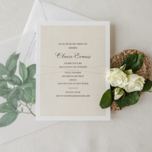 Bridal Tea Invitations with Hand Calligraphy