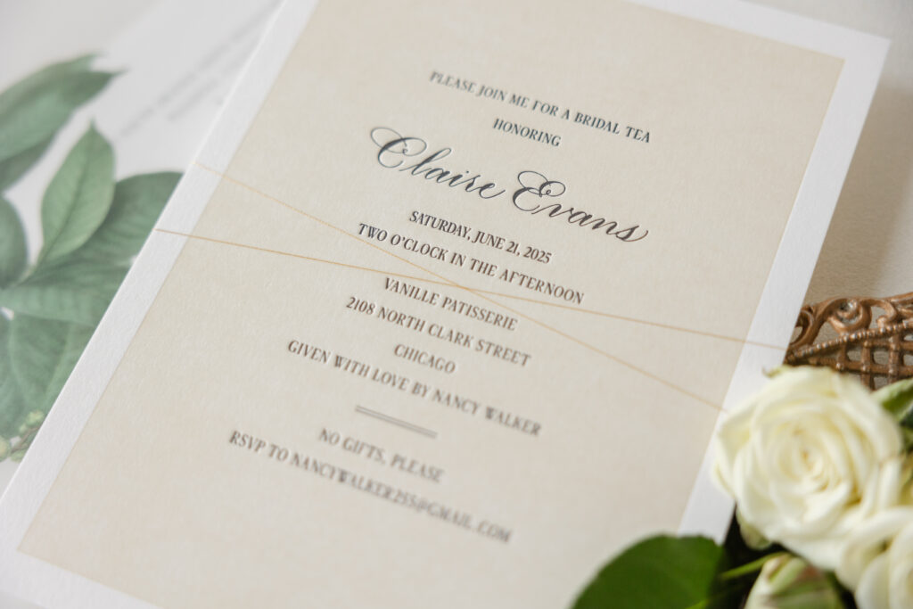 Calligraphy and metallic thread