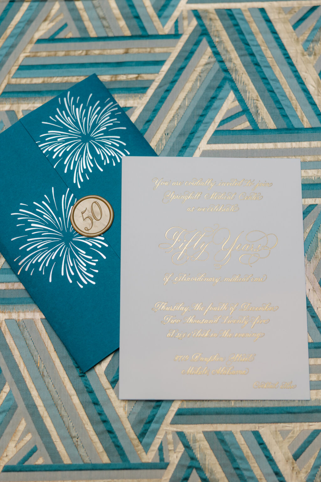 Foil Stamped Hand Calligraphy