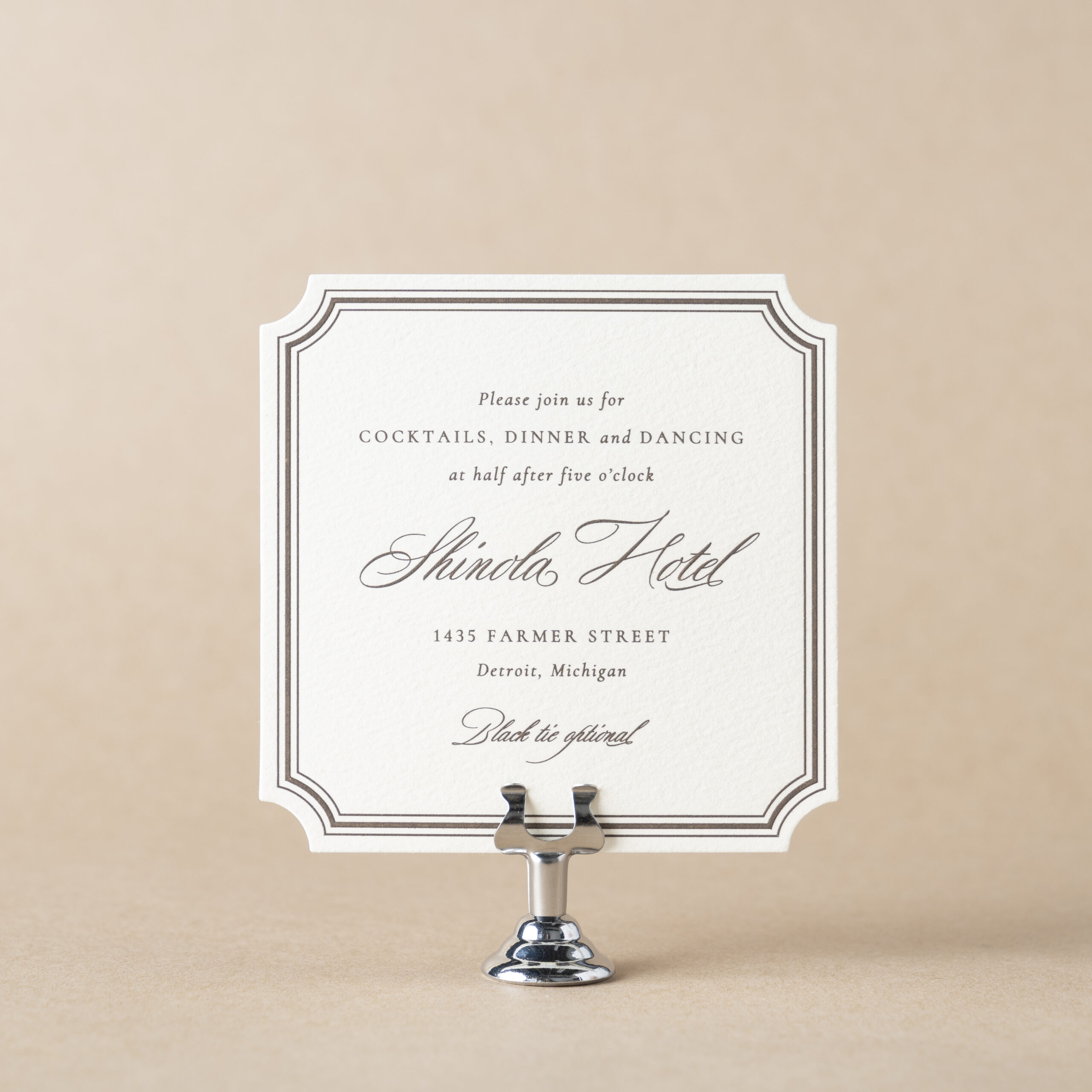 Canfield Reception Card design