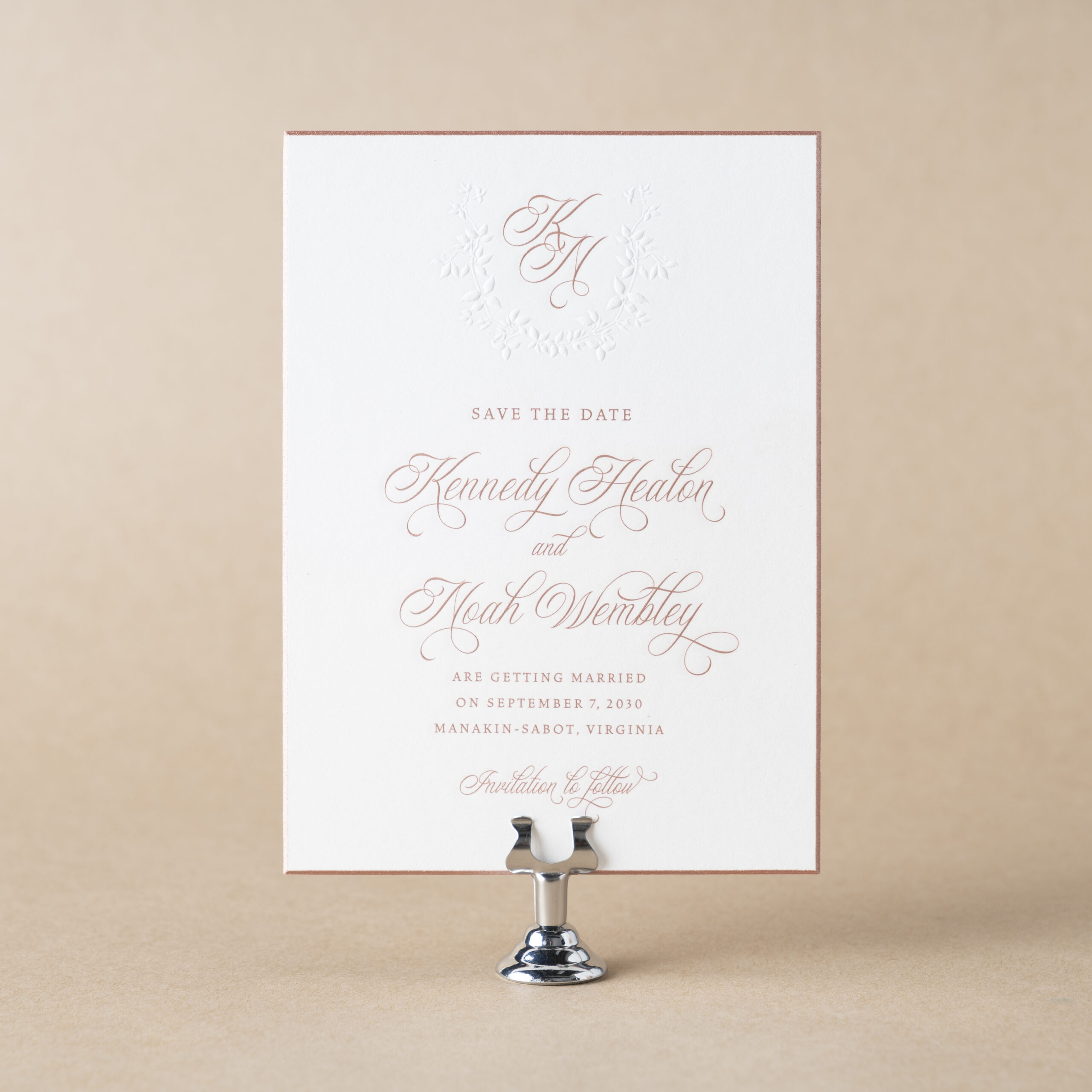 Heaton Save the Date design