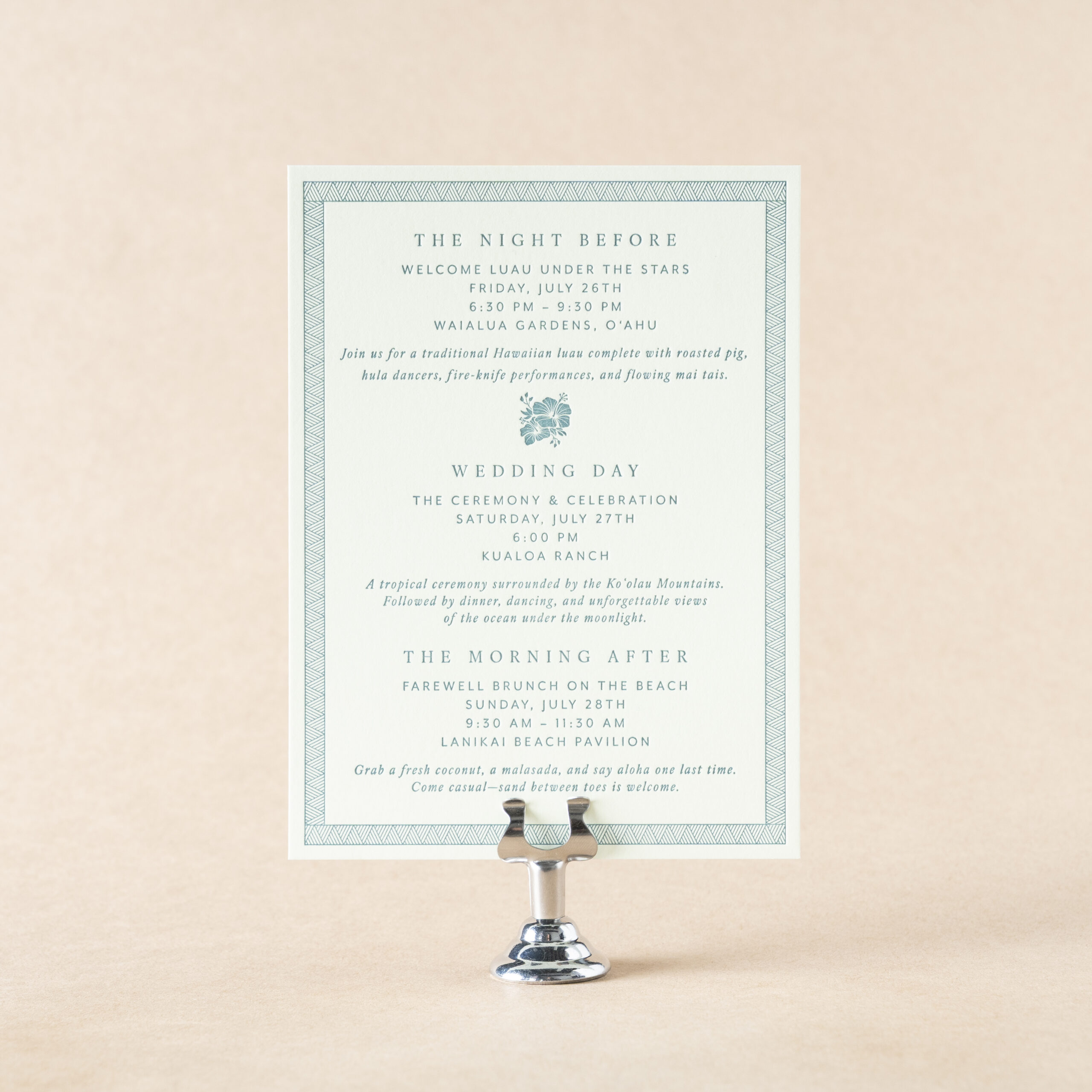 Hiriata Events Card design