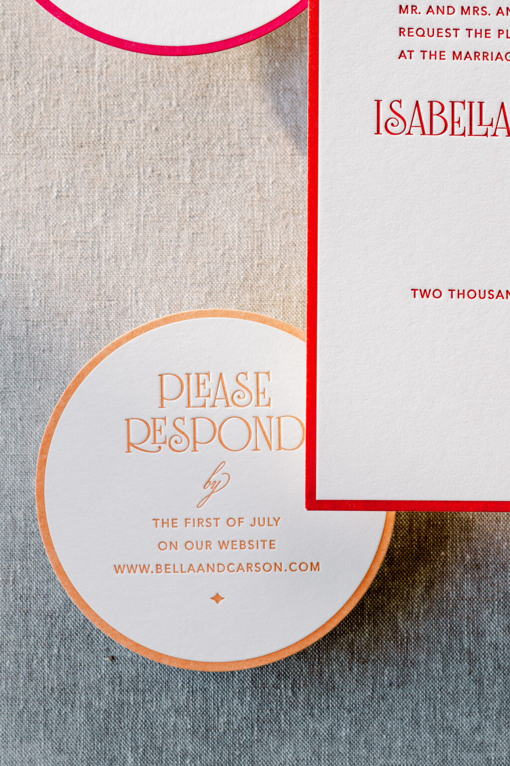 Seventh and Anderson letterpress reply card