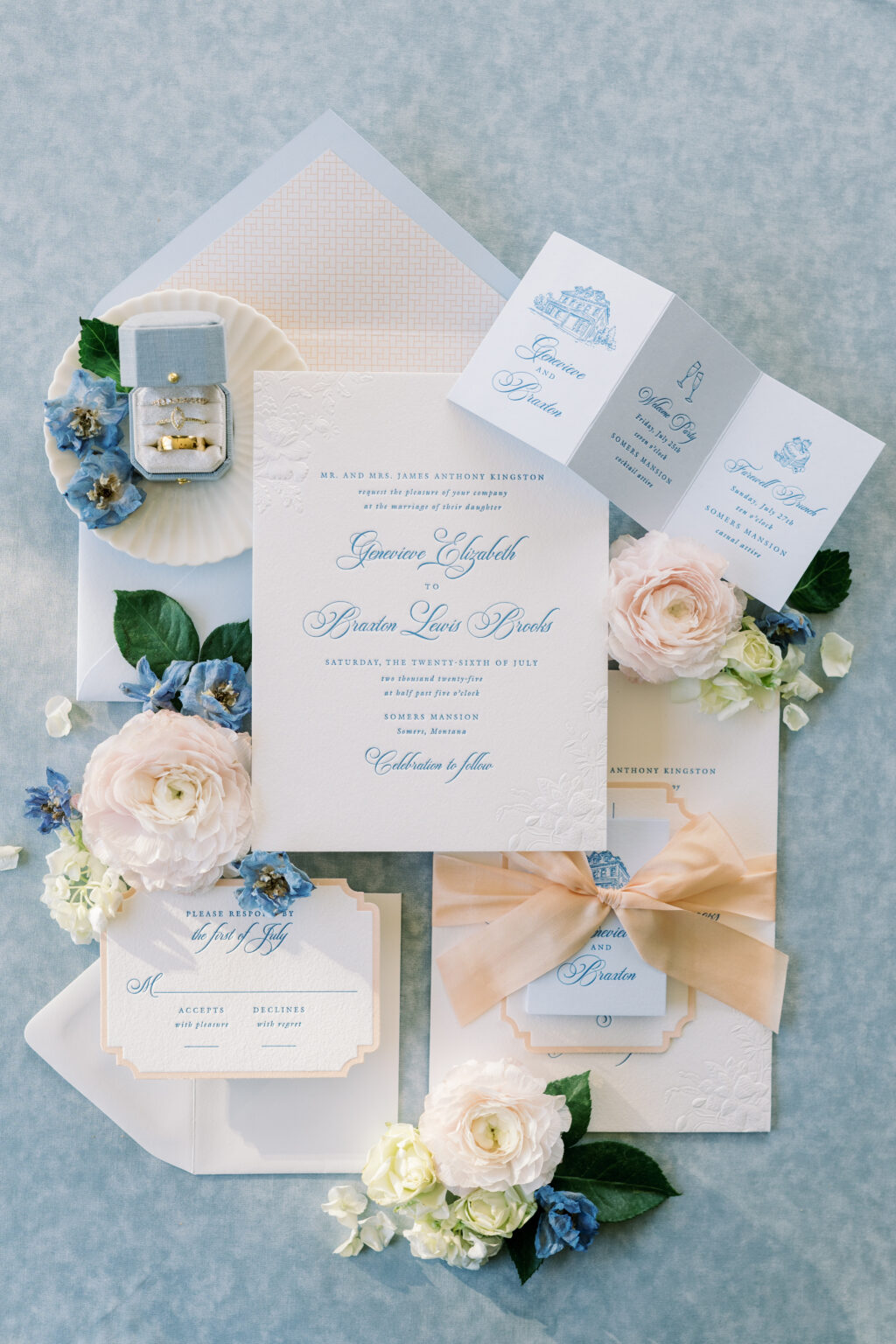 letterpress wedding suite
