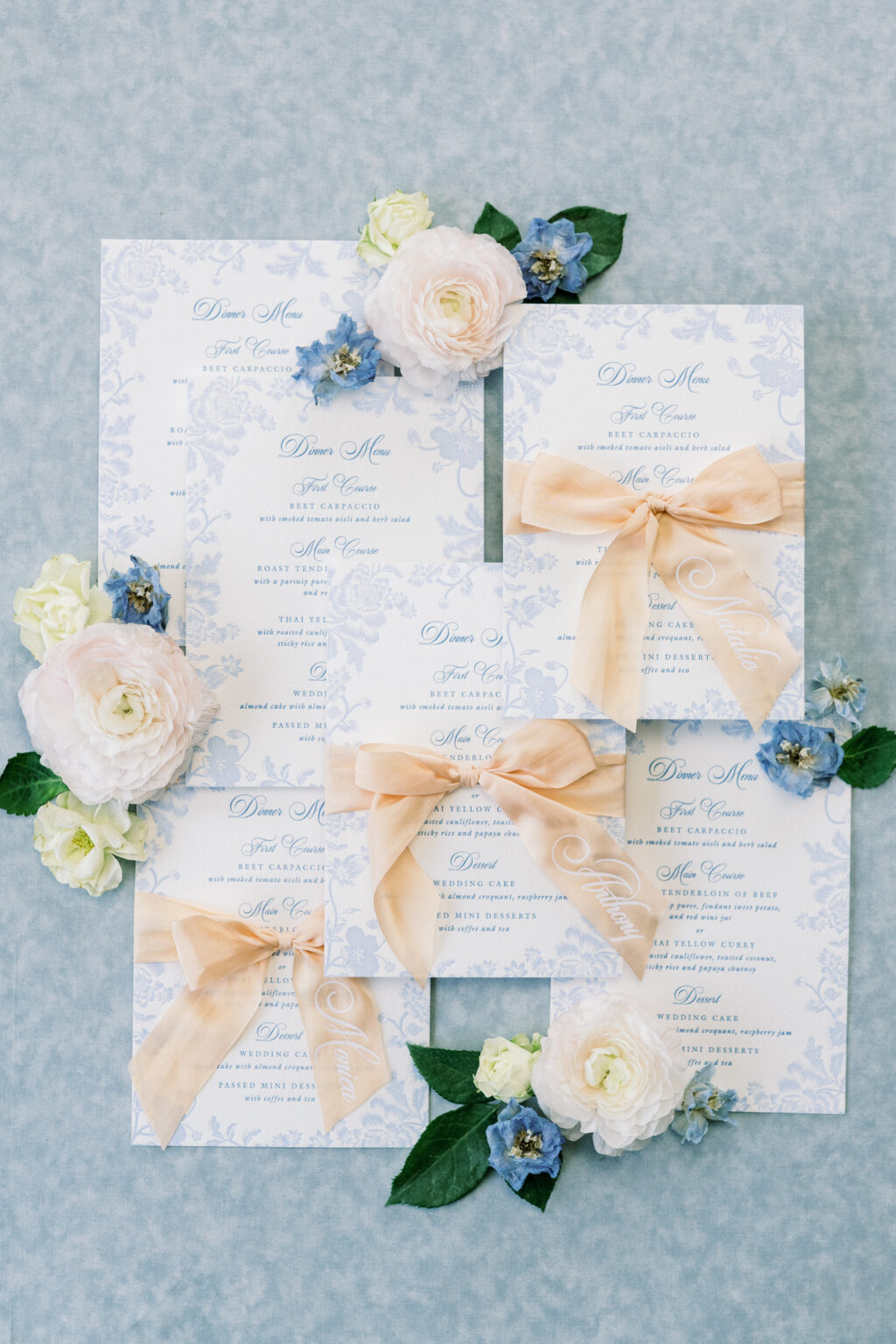 Wedding menus