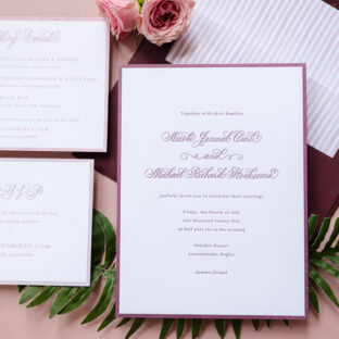 Letterpress Wedding Invite with Calligraphy