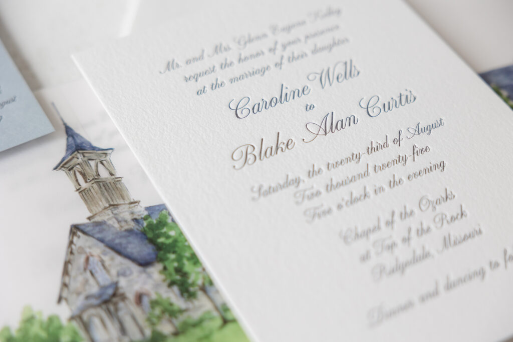 Letterpress Wedding Invite