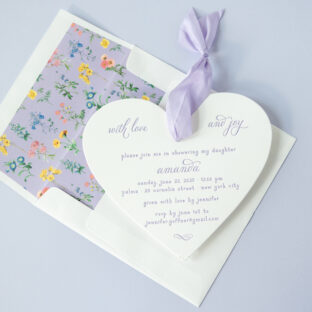 letterpress bridal shower invite