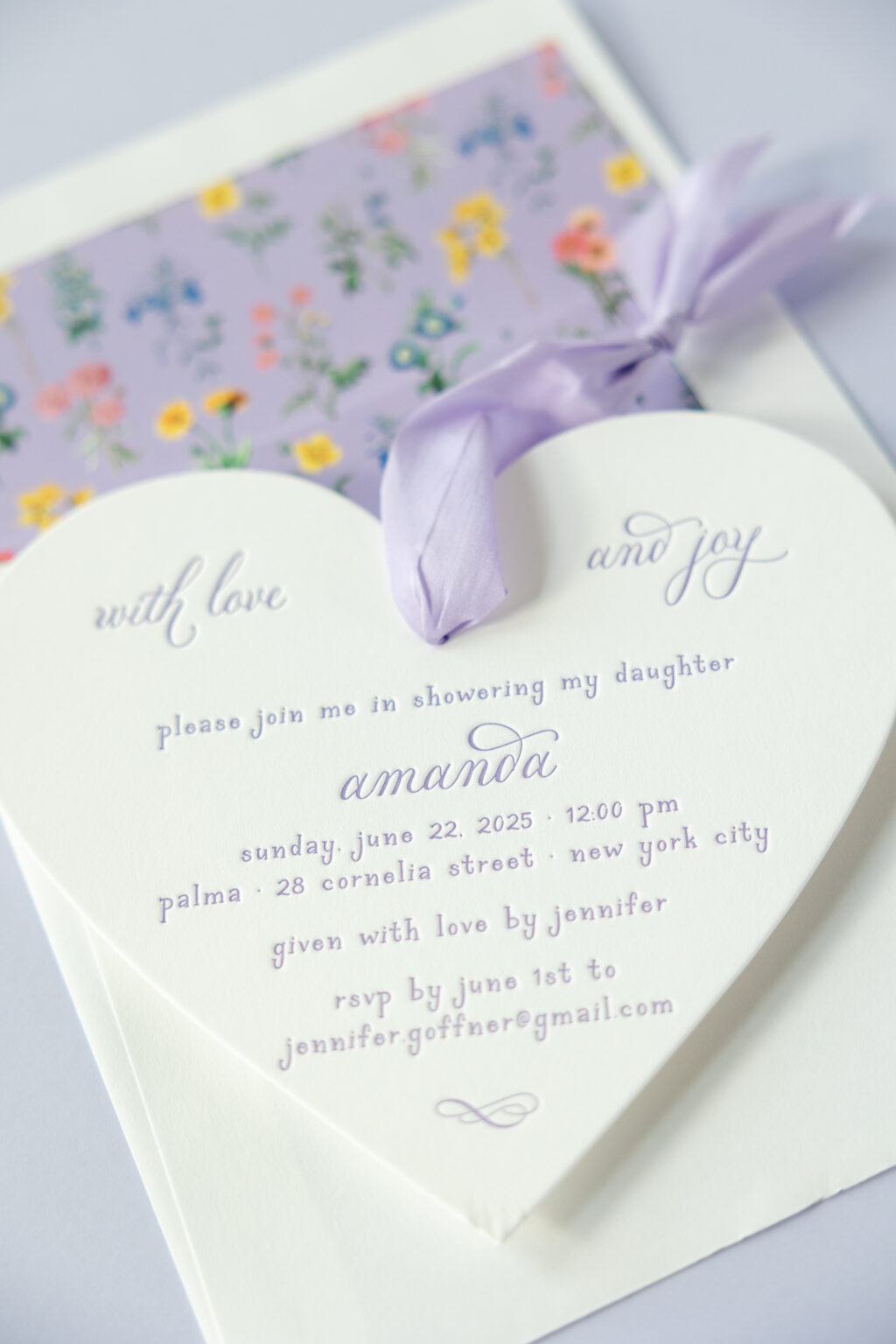 die cut bridal shower invite