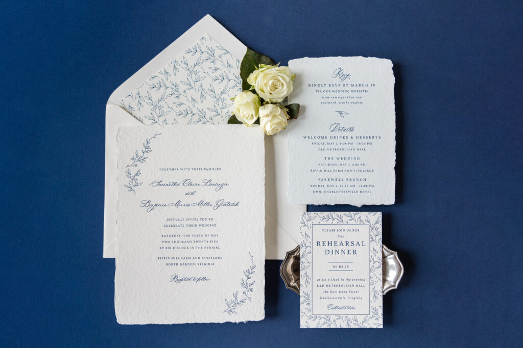 Letterpress Invite on Handmade Paper