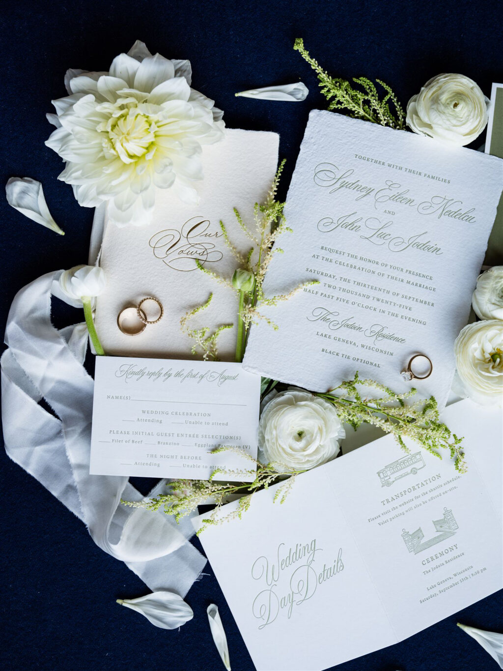 letterpress wedding stationery