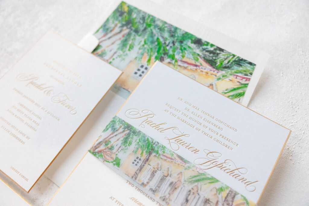 tropical estate invitation set
