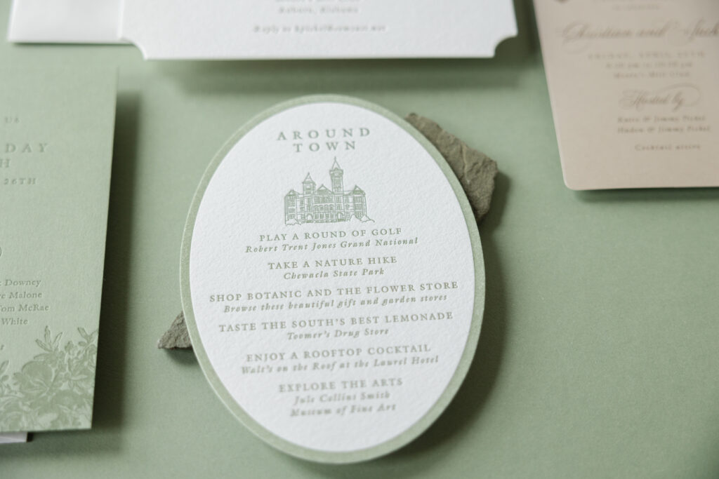 Letterpress events card