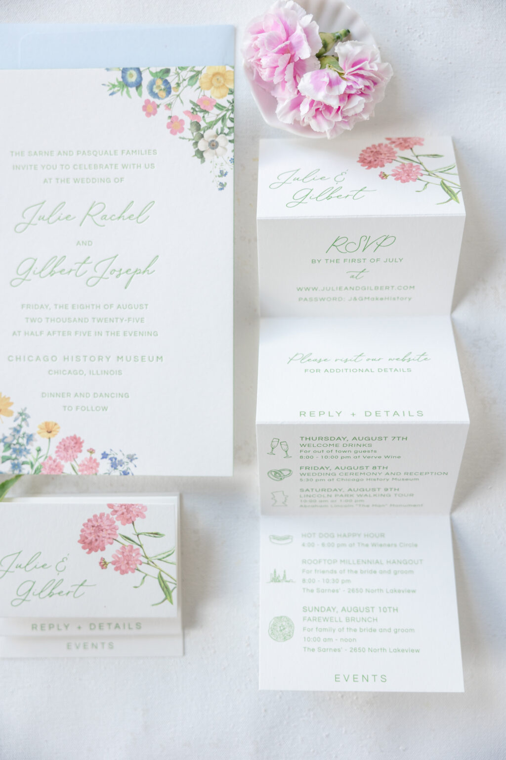 Digital and letterpress invite