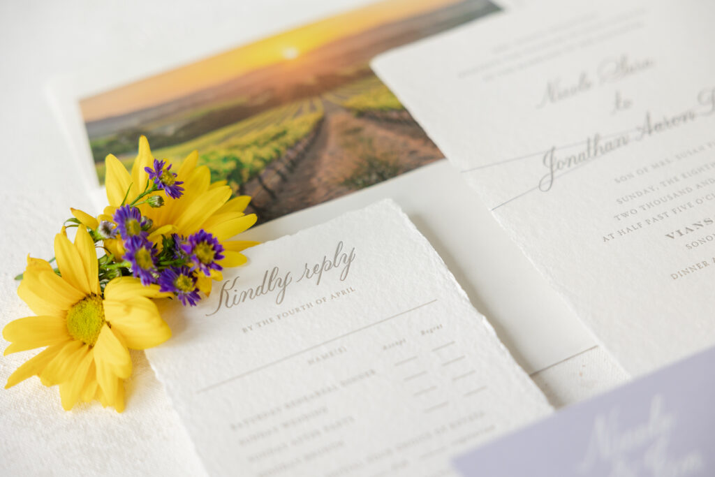 Wedding Invite with Photo Envelope Liner
