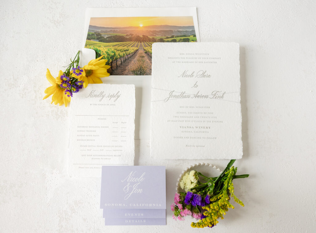 Letterpress Invites on Handmade Paper