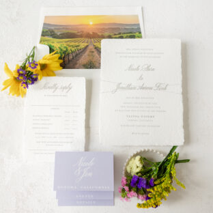 Letterpress Invites on Handmade Paper