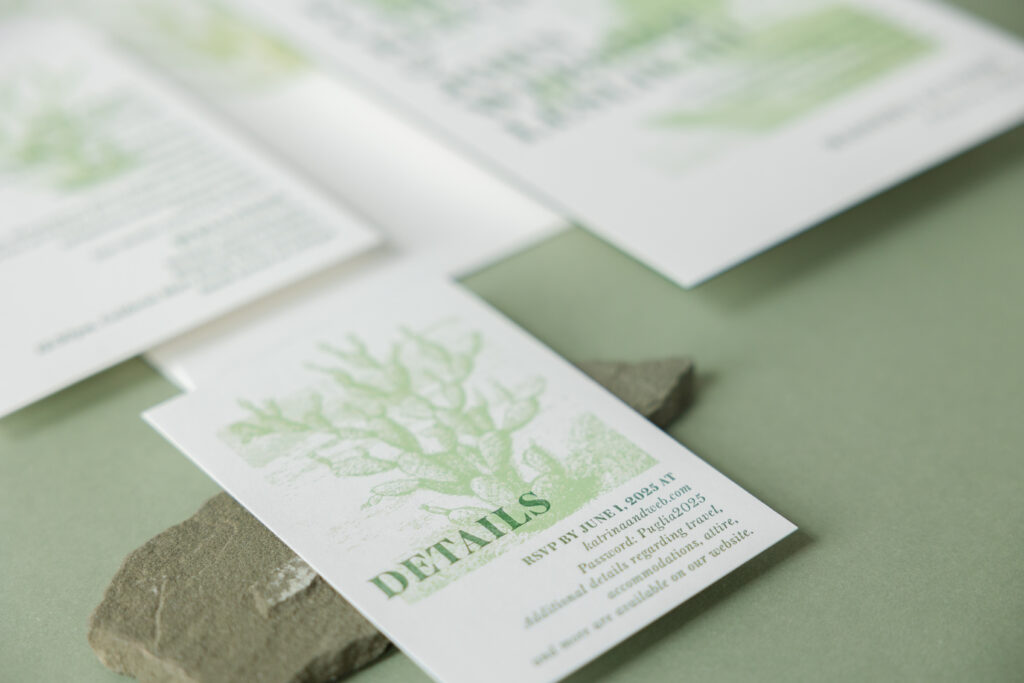 Minimalist Mediterranean Wedding Invitations