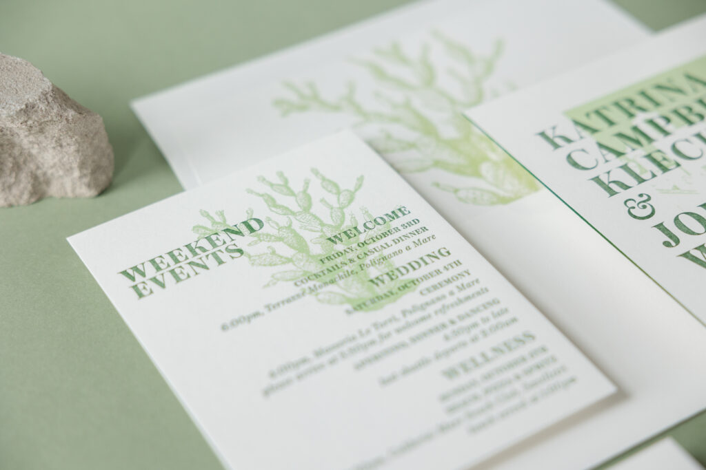 Minimalist Mediterranean Wedding Invitations