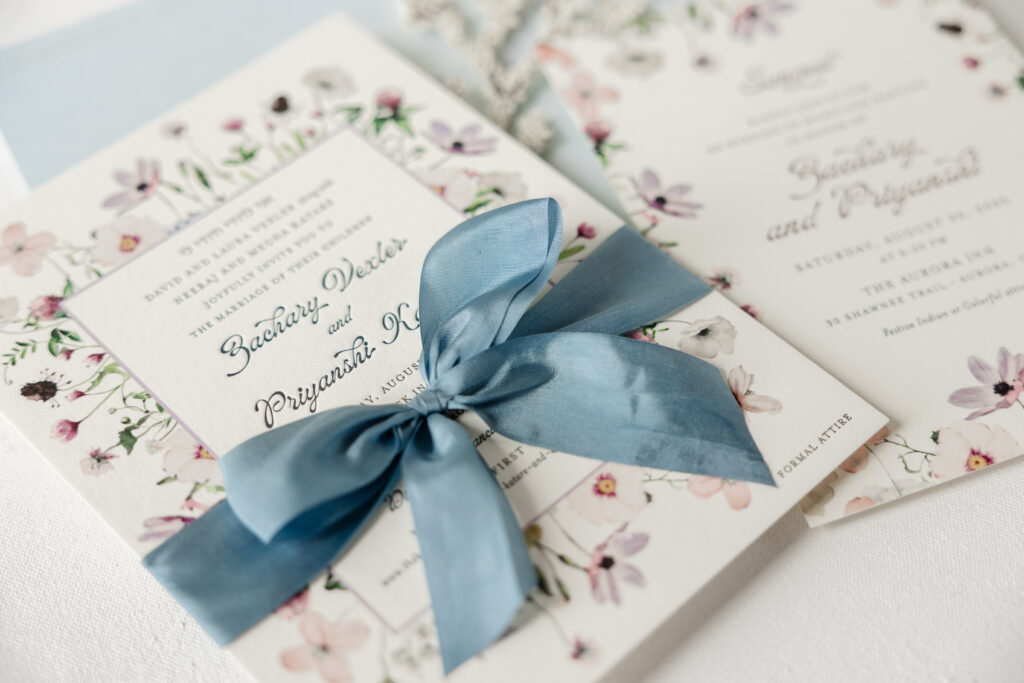Wedding Invitations with Silk Ribbon