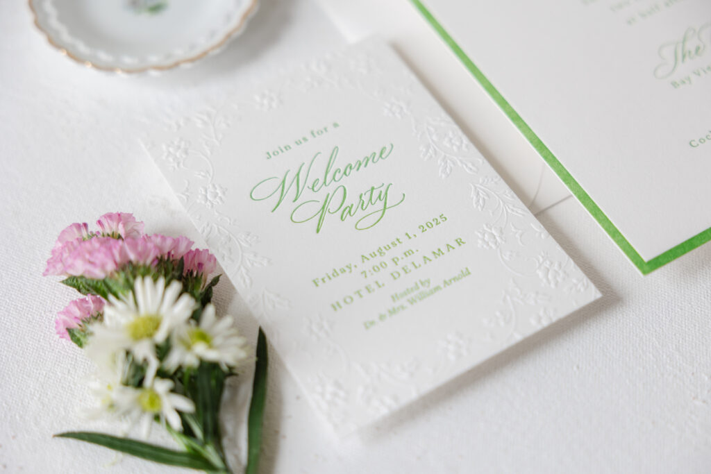 letterpress and blind emboss card