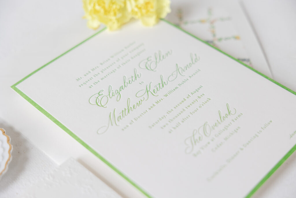 Wedding Invite with Calligraphy