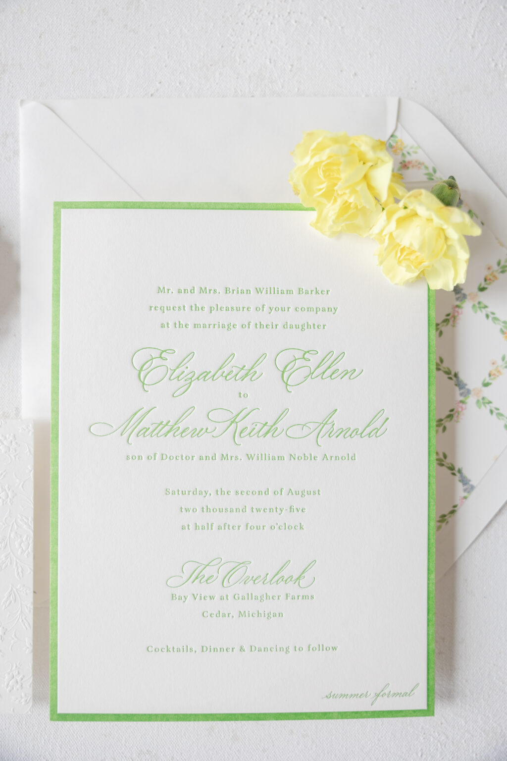 Classic Letterpress Wedding Invitations