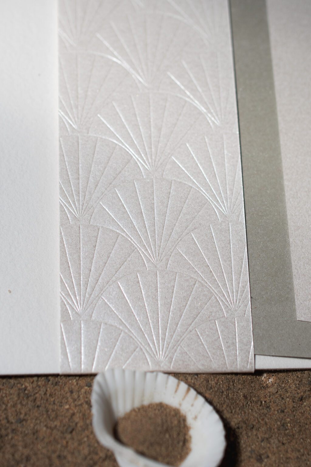 shell patter foil stamping on metallic paper