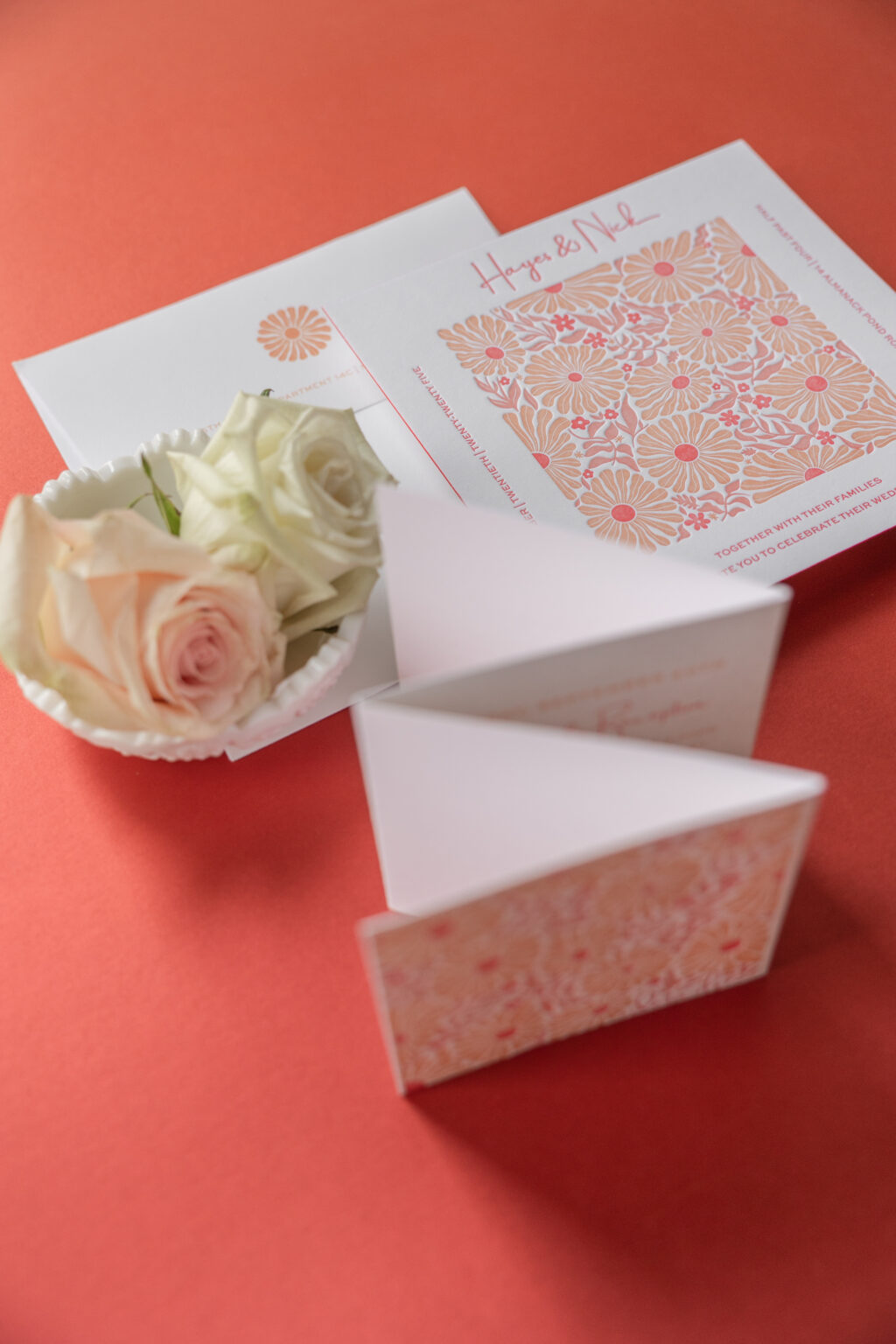 Modern Retro-Inspired Wedding Invitations