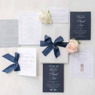Letterpress and Foil wedding stationery