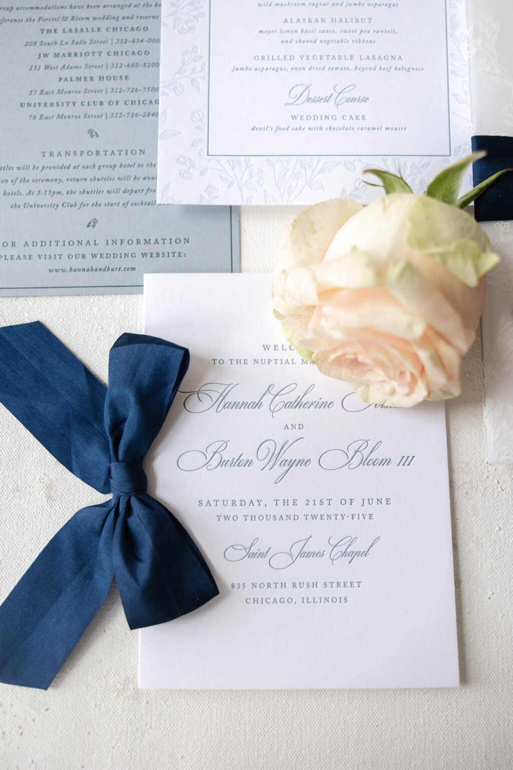 letterpress welcome party card