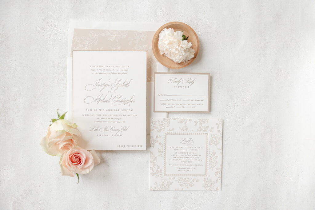 Letterpress Invite with bevel edge