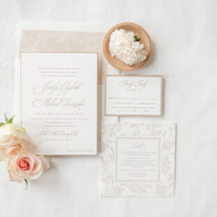 Letterpress Invite with bevel edge