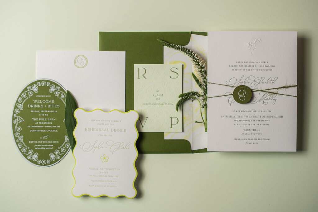 letterpress wedding stationery