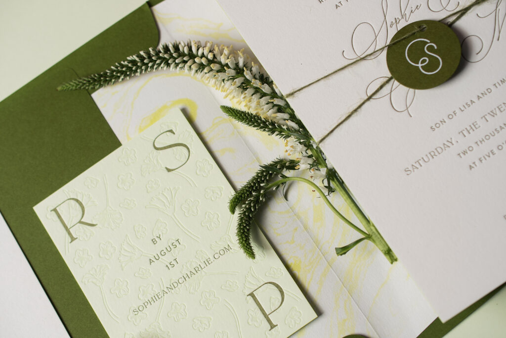letterpress wedding stationery