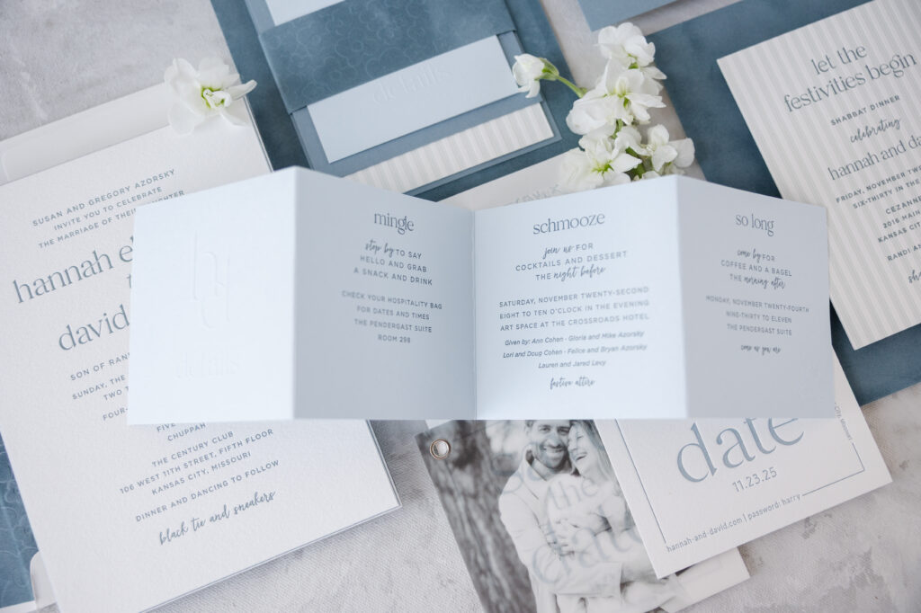 letterpress folding details card