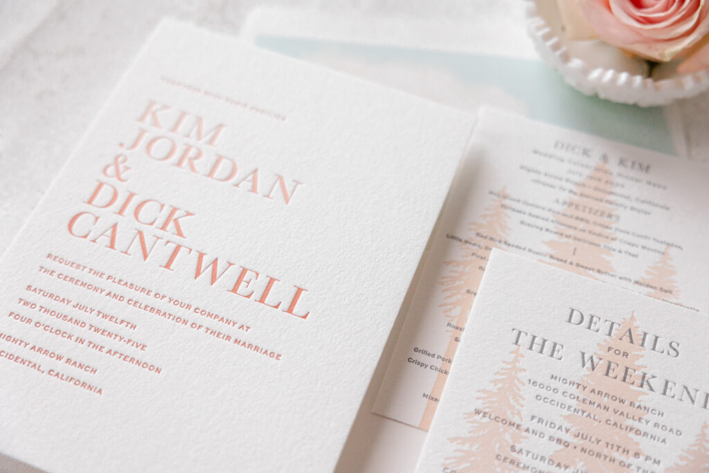 Northern California Inspired Wedding Invitation