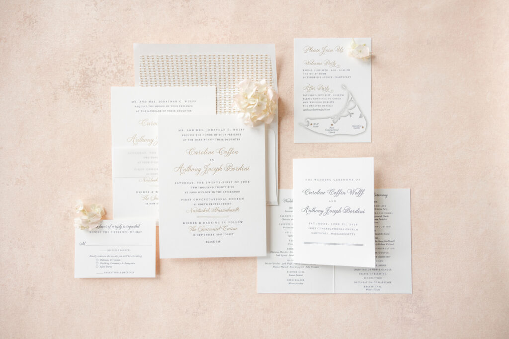 foil and letterpress wedding stationery