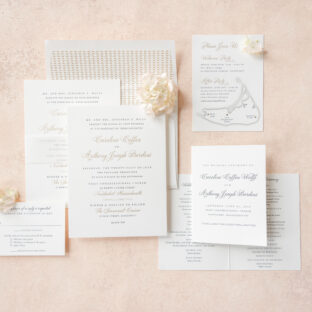 foil and letterpress wedding stationery