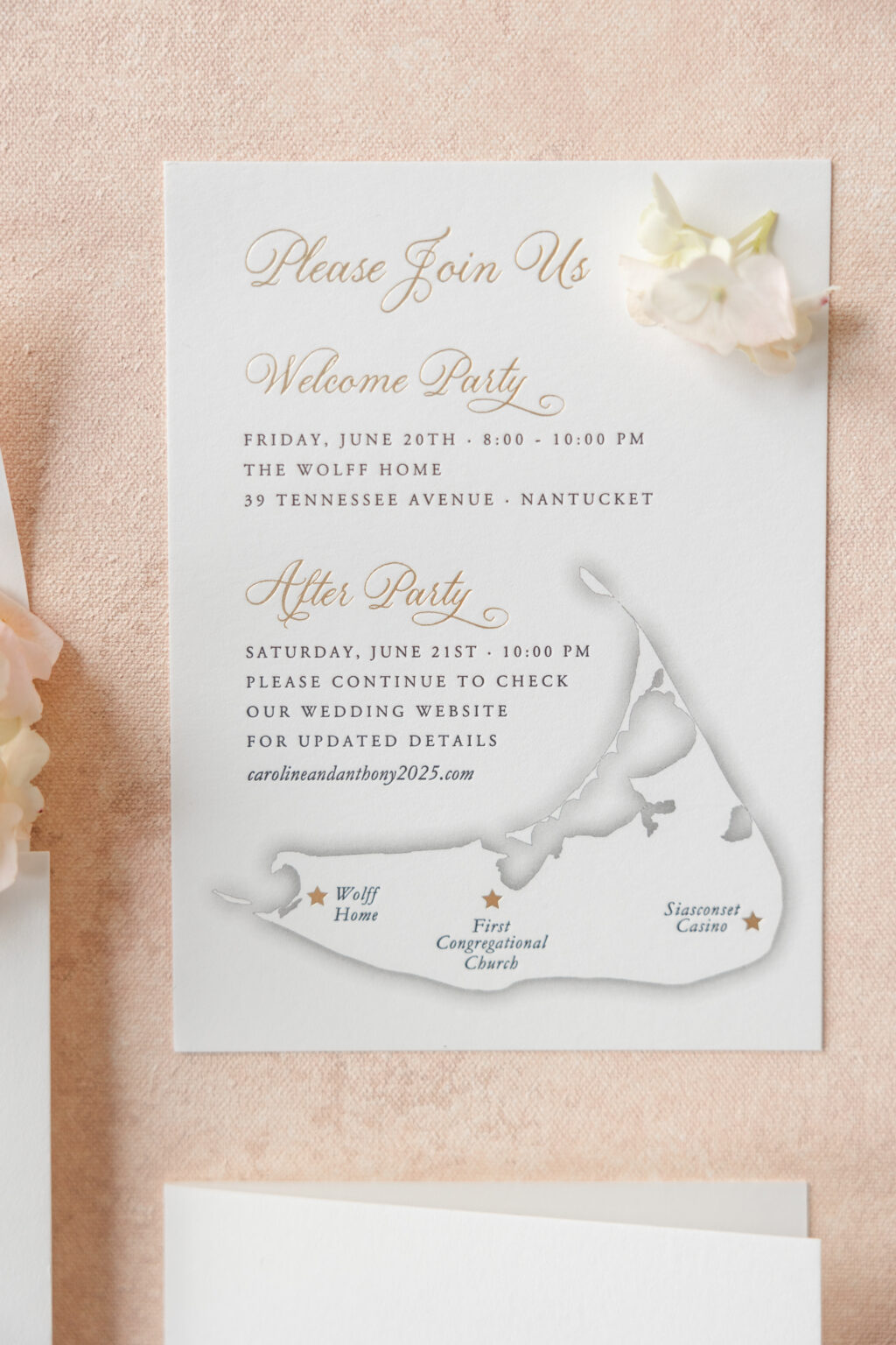 details card with map of Nantucket