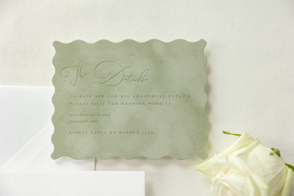 Velvet Details Wedding Card