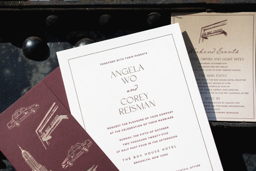 NYC-Inspired Wedding Invite with Gatefold Wrap