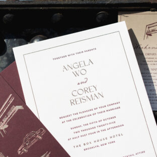 NYC-Inspired Wedding Invite with Gatefold Wrap