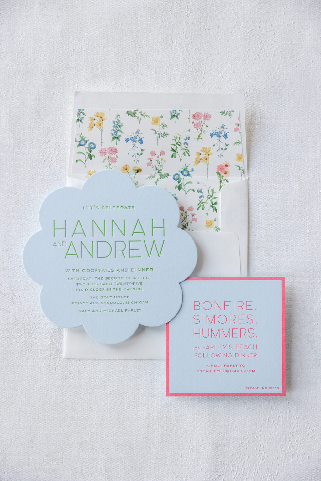 Playful Die-Cut Rehearsal Dinner Invitations