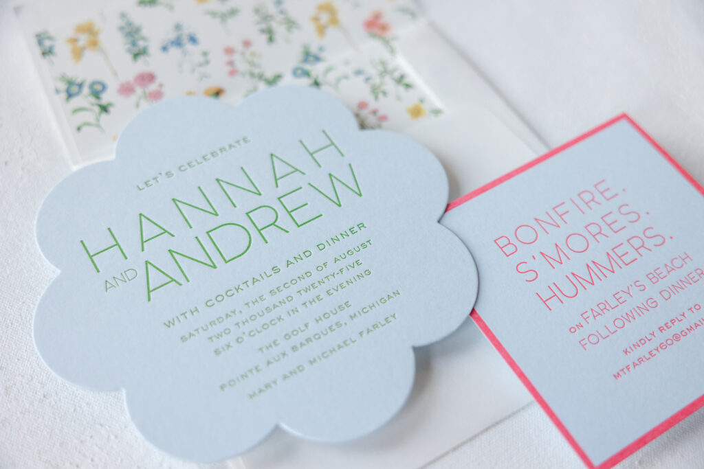 Playful Die-Cut Rehearsal Dinner Invitations