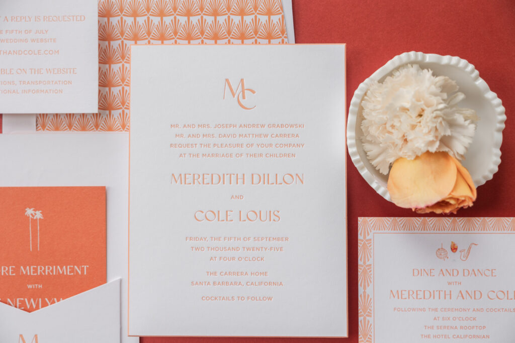 Modern Monogram Invitation