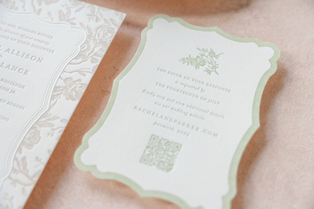 letterpress rsvp card