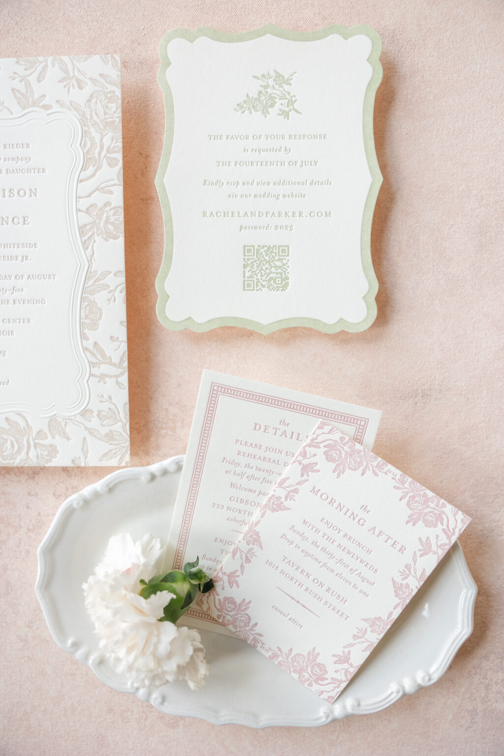 letterpress wedding stationery