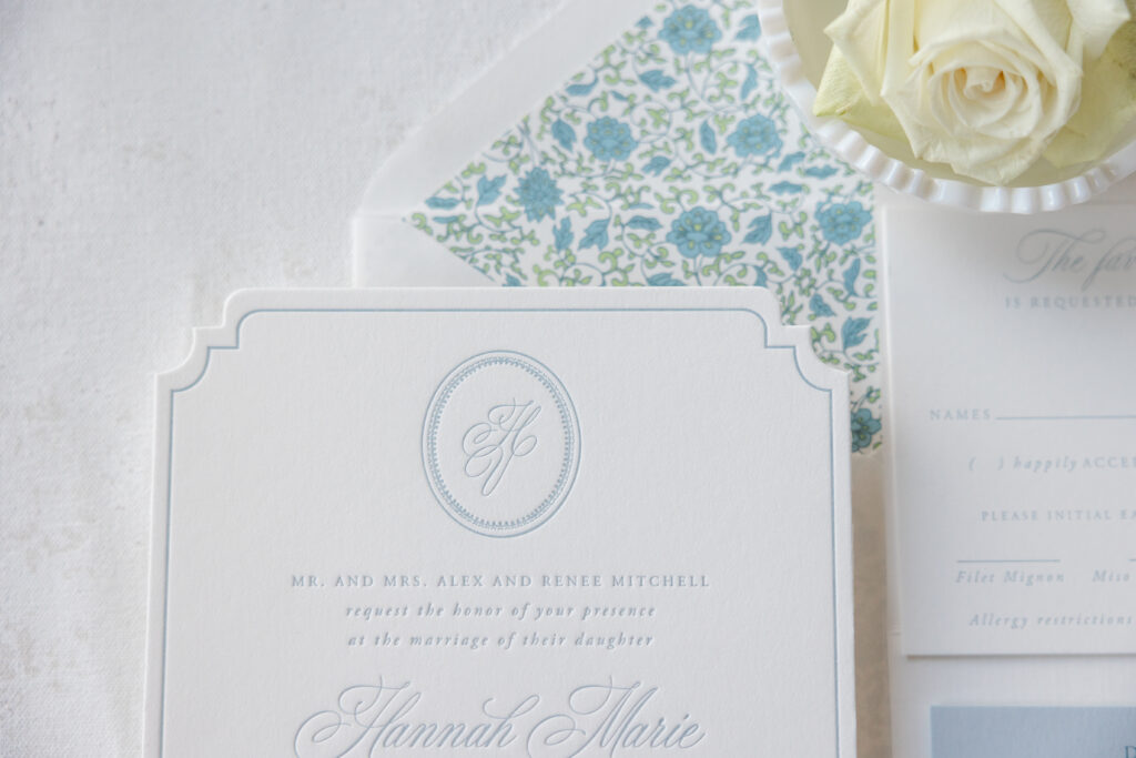 Monogram Letterpress Invitations
